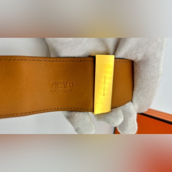 Hermes CDC Collier de Chien Rouge H Red Alligator Croc GHW Guc Size M 2012 - Picture 7 of 15